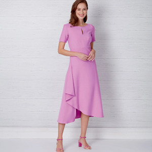 New Look Sewing Pattern N6655 Misses' Dress In Two Lengths With Sleeve Variations