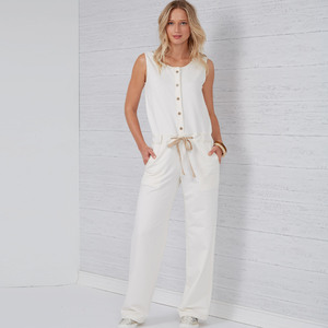 New Look Sewing Pattern N6661 Misses' Relaxed Fit Jumpsuit With Drawstring Waist