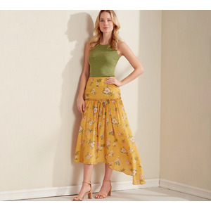 New Look Sewing Pattern N6676 Misses' Skirts With Waist Yoke & Hem Variations