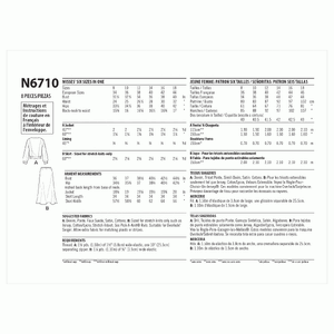 New Look Sewing Pattern N6710 Misses' Jacket and Skirt