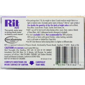RIT ALL Purpose Powder Fabric Dye 31.9g Packet TAN