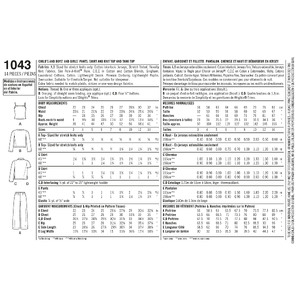 Child's, Girls' and Boys' Separates Simplicity Sewing Pattern 1043HH