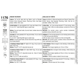 Window Treatments Simplicity Sewing Pattern 1176