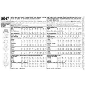 Amazing Fit Women's Dress in Slim, Average & Curvy Fit Simplicity Sewing Pattern 8047