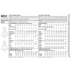 Women's and Plus Size Dresses Simplicity Sewing Pattern 8051