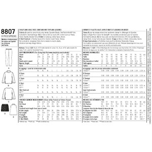 Child and Girls Sportswear Sizes 7-14 Simplicity Sewing Pattern 8807