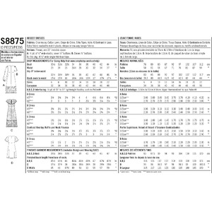 Misses' Dresses Sizes 6-14 Simplicity Sewing Pattern 8875