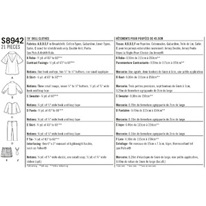 Harry Potter Doll Clothes One Size Simplicity Sewing Pattern 8942