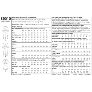 Simplicity Sewing Pattern S9010 Misses' Dresses with Length Variation Sizes 6-8-10-12-14