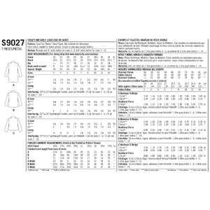 Children's & Girls' Lined Coat Sizes 7-8-10-12-14, Pattern 9027K5 
