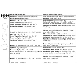 Simplicity Sewing Pattern S9036 Harry Potter Stuffed Pillows Simplicity Sewing Pattern 9036