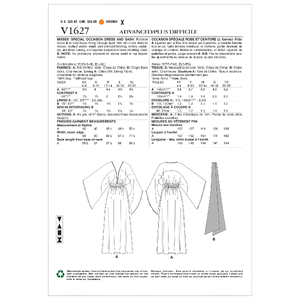 Vogue Sewing Pattern Misses' Special Occasion Dress and Sash 1627Z