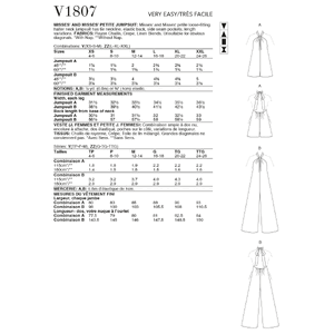 Vogue Sewing Pattern Misses' & Misses' Petite Jumpsuit 1807ZZ (Sizes L-XL-XXL)