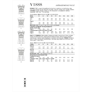 Vogue Sewing Pattern Misses Pullover Top 1888A5 (Sizes 6-14)