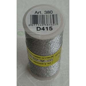 DMC Diamant Thread, 35m Hand Embroidery Thread, Colour D415, SILVER
