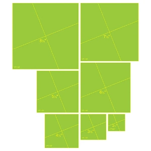 Tumbling Tile Templates, Set of 7 Patchwork Templates