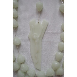 Large Luminous Wall Rosary, 158cm Drop, 170mm Crucifix, Madonna Centerpiece