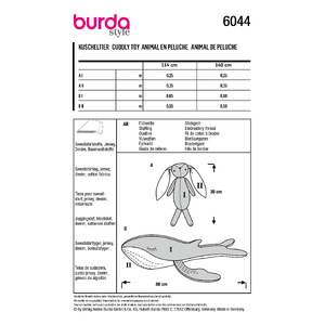 6044 BUR STUFFED CRAFT Burda Sewing Pattern 6044