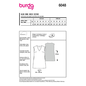 6048 BUR MISSES DRESS Burda Sewing Pattern 6048