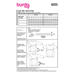 6055 BUR MISSES DRESS Burda Sewing Pattern 6055