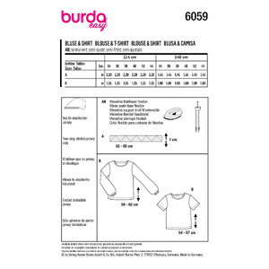 6059 BUR MISSES TOP / VEST Burda Sewing Pattern 6059