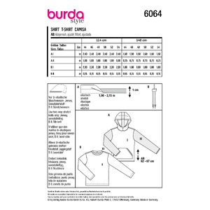 6064 BUR MEN / BOY TOP / VEST Burda Sewing Pattern 6064