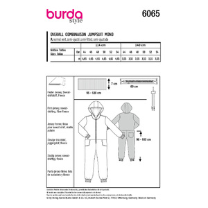 6065 BUR MEN / BOY SPORTSWEAR Burda Sewing Pattern 6065