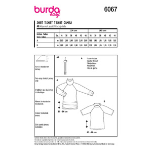 6067 BUR MISSES TOP / VEST Burda Sewing Pattern 6067
