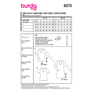 6075 BUR MISSES DRESS Burda Sewing Pattern 6075