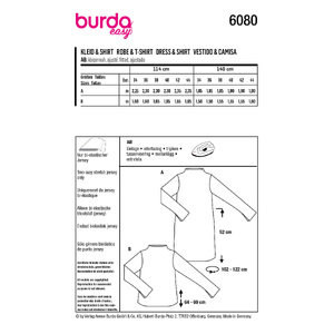 6080 BUR MISSES DRESS Burda Sewing Pattern 6080