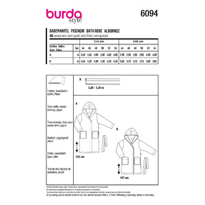 6094 BUR PLUS SIZE SLEEPWEAR Burda Sewing Pattern 6094