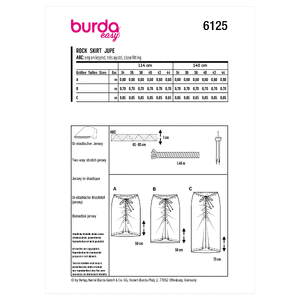 6125 BUR MISSES SKIRT / PANTS Burda Sewing Pattern 6125