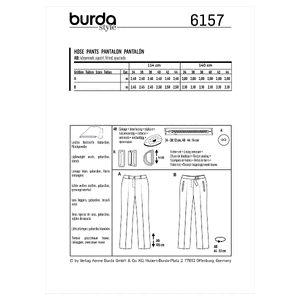 6157 BUR MISSES SKIRT / PANTS Burda Sewing Pattern 6157