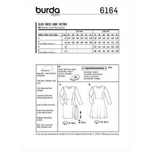 6164 BUR MISSES DRESS Burda Sewing Pattern 6164