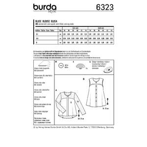 Burda Style Pattern 6323 Misses' blouse with yoke Burda Sewing Pattern 6323