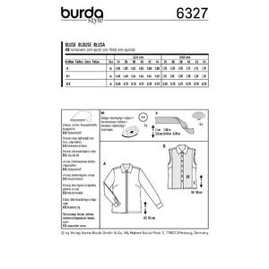 Burda Style Pattern 6327 Misses' shirt Burda Sewing Pattern 6327