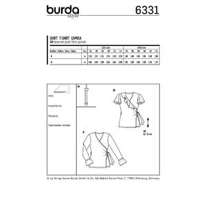 Burda Style Pattern 6331 Misses' wrap top Burda Sewing Pattern 6331