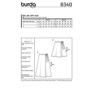 Burda Style Pattern 6340 Misses' wrap skirt Burda Sewing Pattern 6340