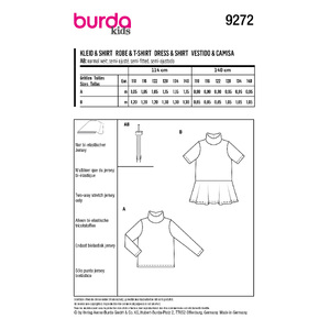 9272 BUR CHILD DRESS Burda Sewing Pattern 9272