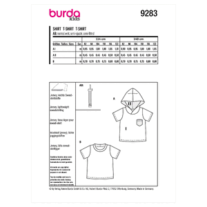 9283 BUR CHILD TOP / VEST Burda Sewing Pattern 9283