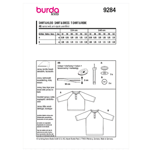 9284 BUR CHILD DRESS Burda Sewing Pattern 9284