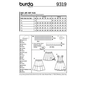 Burda Style Pattern 9319 Child's pinafore skirt Burda Sewing Pattern 9319