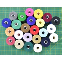 24 x 1000m Spools HabeeSavers 100% Polyester Sewing Thread, One Of Each Colour