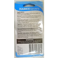 Habee$avers Gold Eye Hand Needles, Packet of 45 Assorted Needles