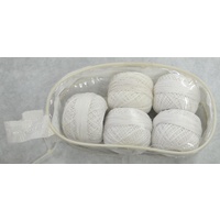 Habee$avers Crochet Cotton No.8, Packet of 5, 10g Balls