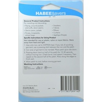 Habeesavers Iron-On Patches, BLACK, 2 Piece, 10cm x 15cm