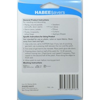 Habeesavers Iron-On Patches, NAVY BLUE, 2 Piece, 10cm x 15cm