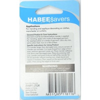Habeesavers Iron-On Patches, LIGHT GREY, 1 Piece Light Weight, 24cm x 9cm