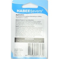 Habeesavers Iron-On Patches, WHITE, 1 Piece Light Weight, 24cm x 9cm