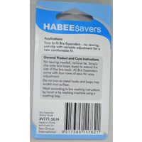 Habeesavers Bra Expander, 50mm Depth, 3 Hook NUDE, Eliminates Tightness